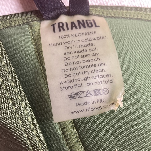 TRIANGL | Coco Crochet Neoprene Bikini Top in Green - Picture 16 of 16